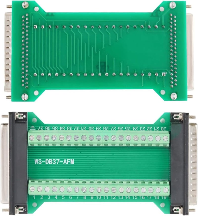 Willwewon 2PCS DB37 Male to Female Terminal Breakout Board, RS232 D-SUB Serial to 37 Pin in One Breakout Board Solderless Port Terminal Block Gender Changer - Image 3